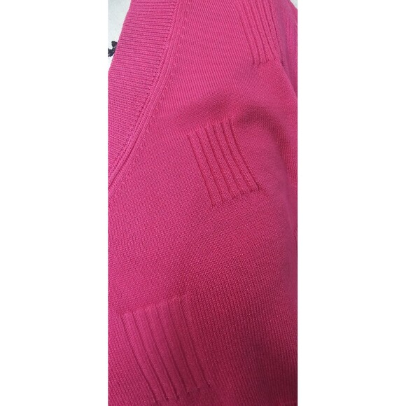 Arach & Cloz Women's Short Sleeve V-Neck Light Textured Sweater Top Pink Size XL - Picture 2 of 11